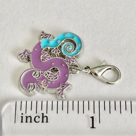 Vtg Disney Monsters Inc Randall Boggs Gecko Clip On Charm Zipper Pull Bag Pixar - Picture 6 of 6